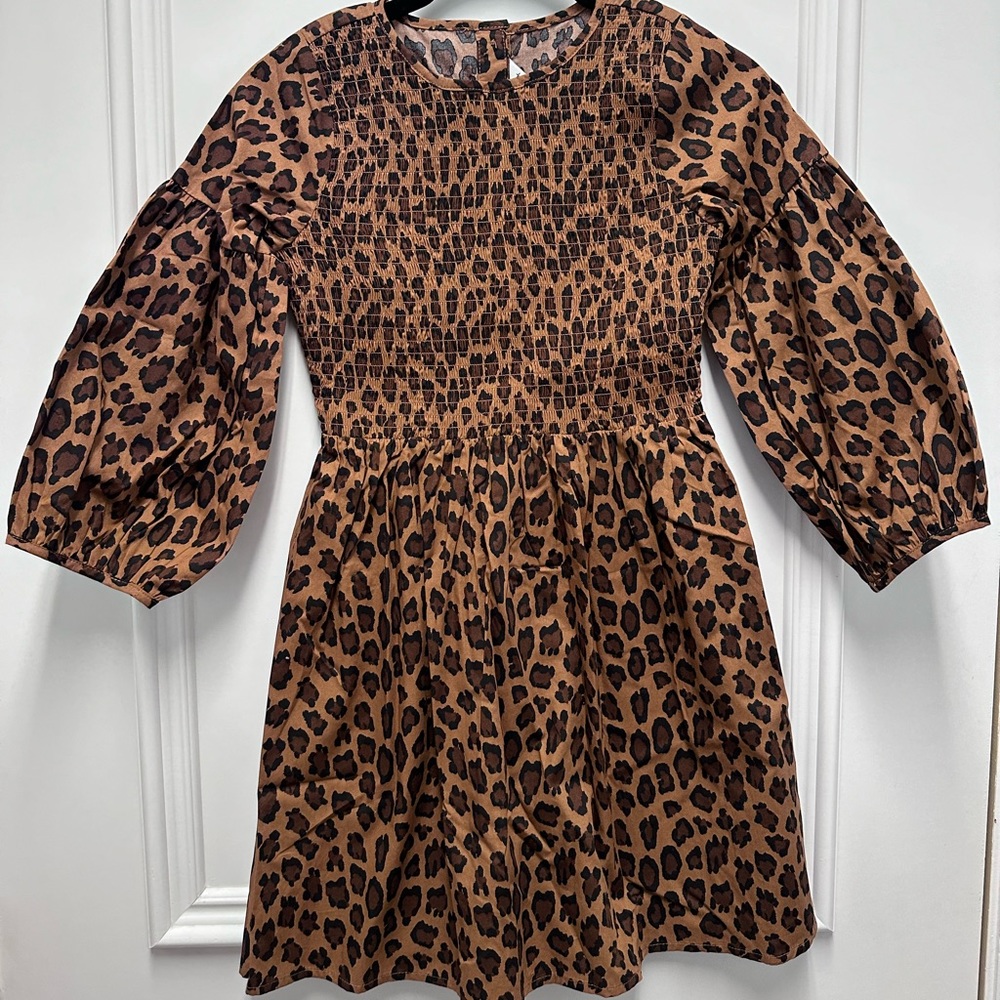 NWT Janie and Jack leopard dress. Size  10
